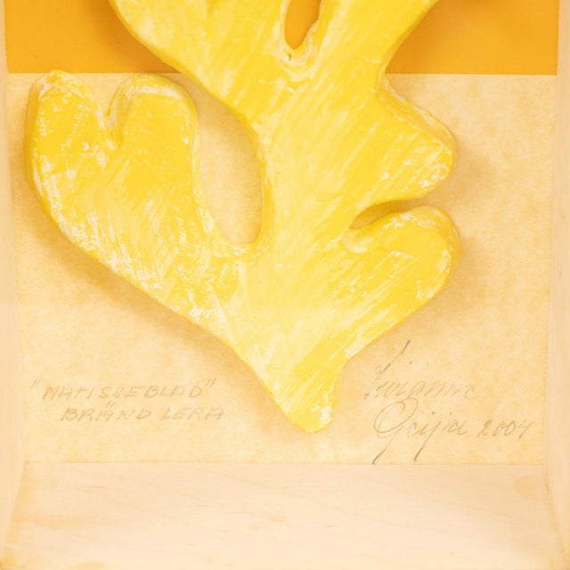 "Matisse Leaf" Clay Sculpture by Swedish Sculptor-Artist Vivianne Geijer Signed and Dated 2004 For Sale - Image 4 of 6