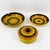 This is an exceptional Mid-Century Modern Aldo Londi for Bitossi ceramic set of three pieces, with a box, and two vide...