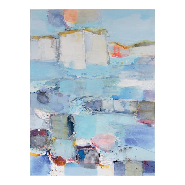 Contemporary Abstract Acrylic on Canvas "Come, Swim With Me" by Greet Helsen For Sale