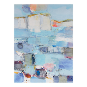 Contemporary Abstract Acrylic on Canvas "Come, Swim With Me" by Greet Helsen
