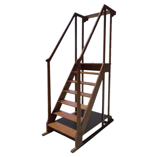 Oak Library Ladder For Sale