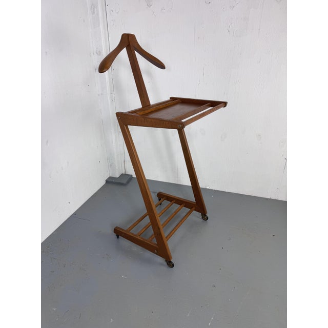 Wood Mid-Century Modernist Wooden Zigzag Valet Stand from Opal, 1950s For Sale - Image 7 of 12