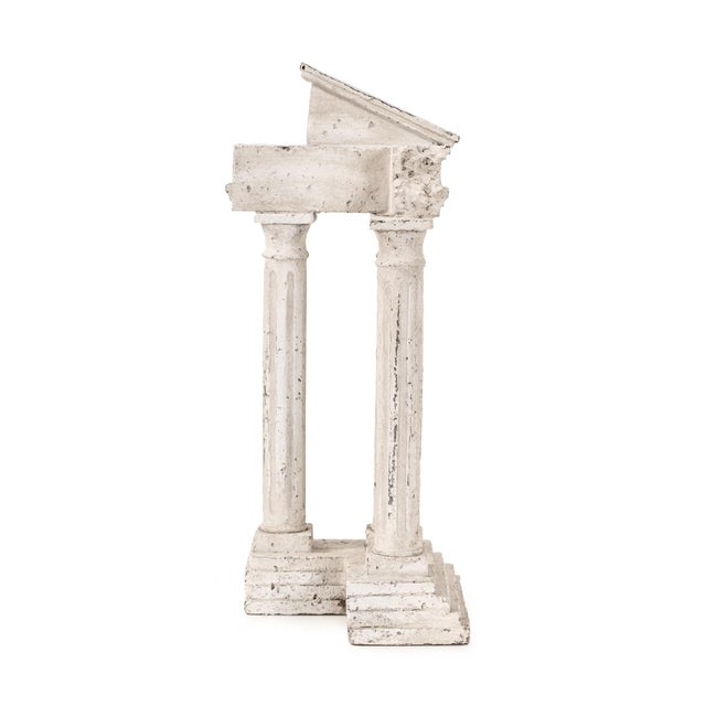Add classical charm to your decor with this distressed white architectural column sculpture. Perfect for bookshelves,...