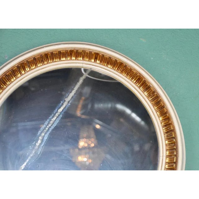 1960s White and Gold-Painted Wood Mirror, 1960s For Sale - Image 5 of 8