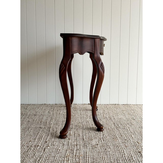 Vintage Mahogany Demi-Lune Entryway Table For Sale - Image 14 of 15