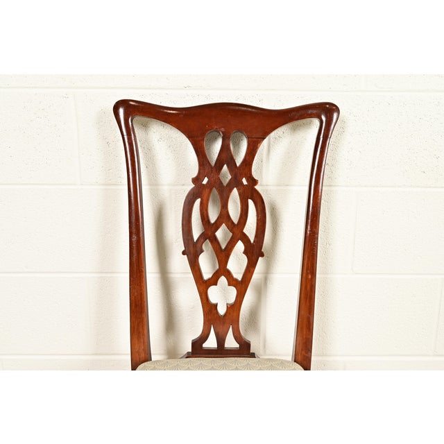 Henredon Style Georgian Carved Mahogany Dining Chairs, Set of Six For Sale In South Bend - Image 6 of 12