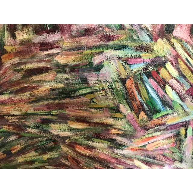 1990s The Quiet Path Original Abstract Oil Painting by Monique Nichols For Sale - Image 5 of 12