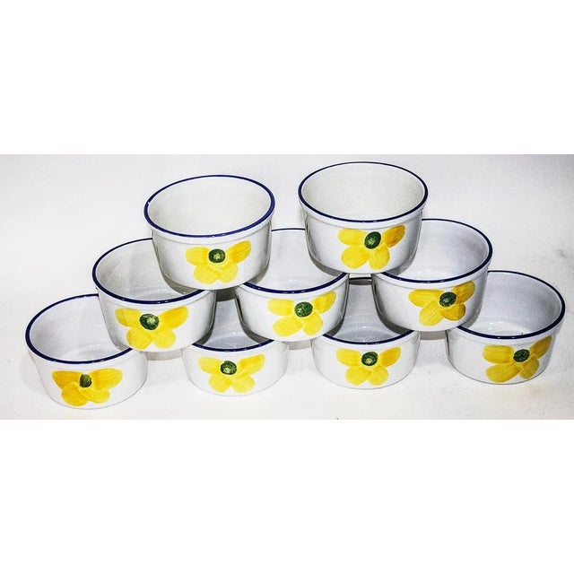 Set of 9 Maxam Ramekin Baking Dishes Hand Painted in Portugal Chairish