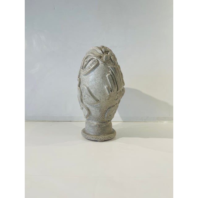 Palm Springs California artist and sculptor David Farnsworth molded this finely detailed ceramic cubist face pot. Small...