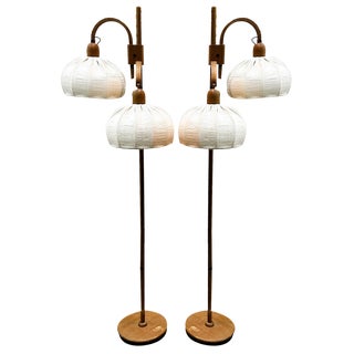 Vintage Danish Adjustable Teak Standing Lamp from Domus, 1970s For Sale