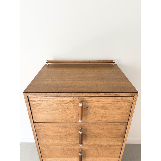 Art Deco Chest of Drawers with Ebonised and Chrome Accents, Britain, 1920s For Sale - Image 10 of 14