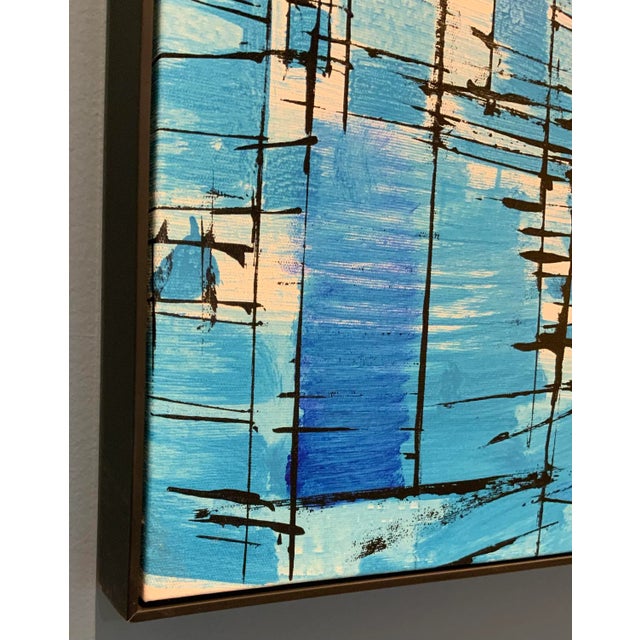 2010s Abstract Modern Blue “In Dreams” Painting by Teng Fei For Sale - Image 5 of 6