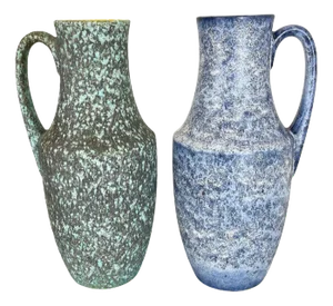Fat Lava Ceramic Vases by Scheurich, Germany, 1970s, Set of 2