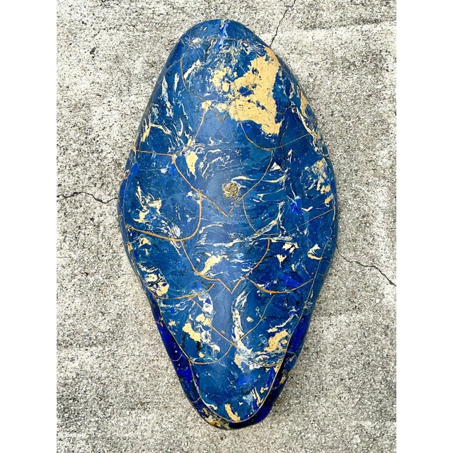 Vintage Italian Scagliola Pigmented Plaster Turtle Shell For Sale - Image 16 of 18
