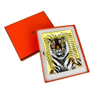 Hermès “Tigre Royal” Porcelain Catchall Vide-Poche by Christiane Vauzelles For Sale