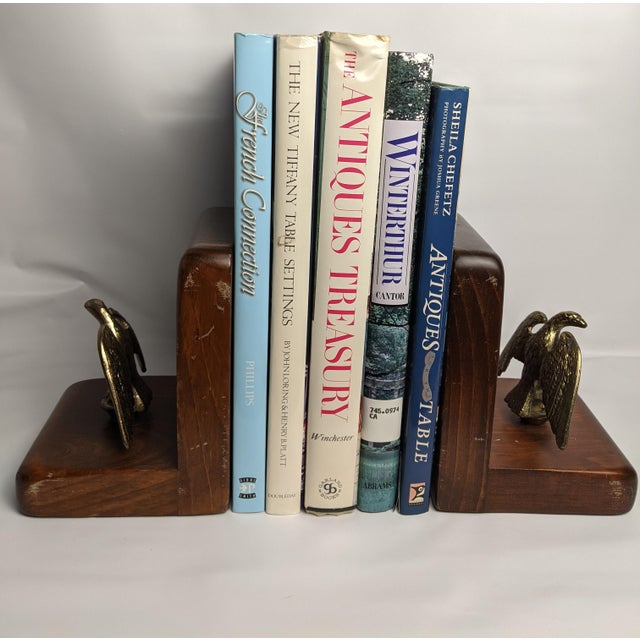 French 5 Vintage French & Tiffany Decorative Arts Books – Blue Cream Green Library For Sale - Image 3 of 12