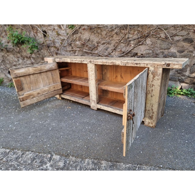 Antique French Pine Workbench, 1900s For Sale - Image 11 of 18