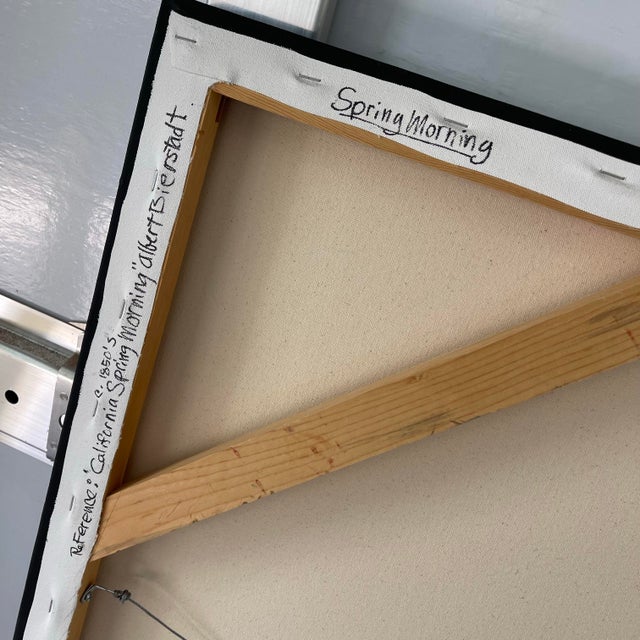 Paint Sherrie Wolf, 1952-, “Spring Morning” Photorealistic Still Life, Ref. Bierstadt For Sale - Image 7 of 12