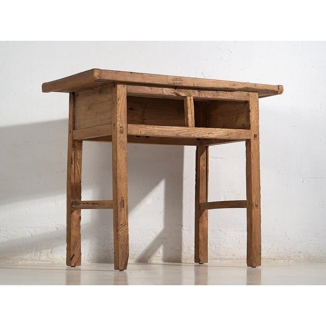 Brown Antique Wooden Console Table For Sale - Image 8 of 9