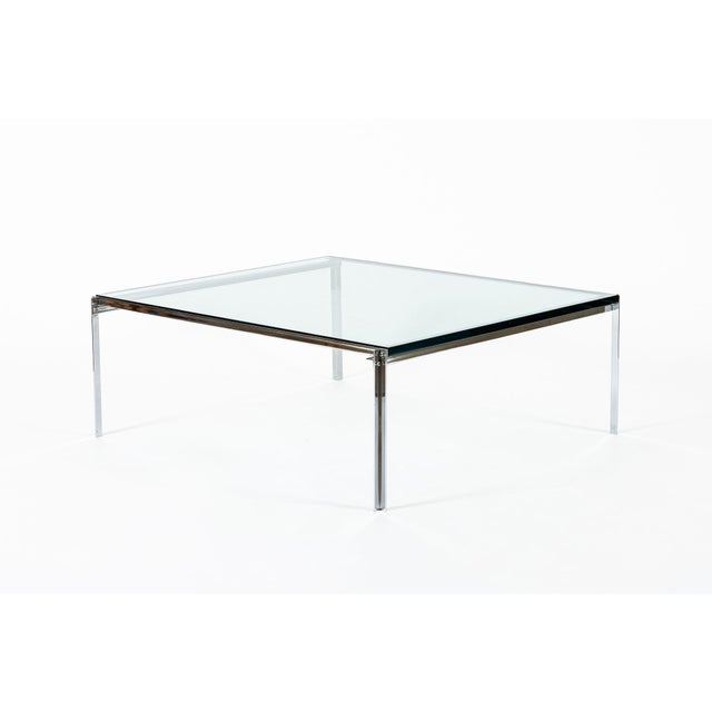 Laverne International Mid Century Glass & Chrome Coffee Table by Katavalos for Laverne Originals For Sale - Image 4 of 10