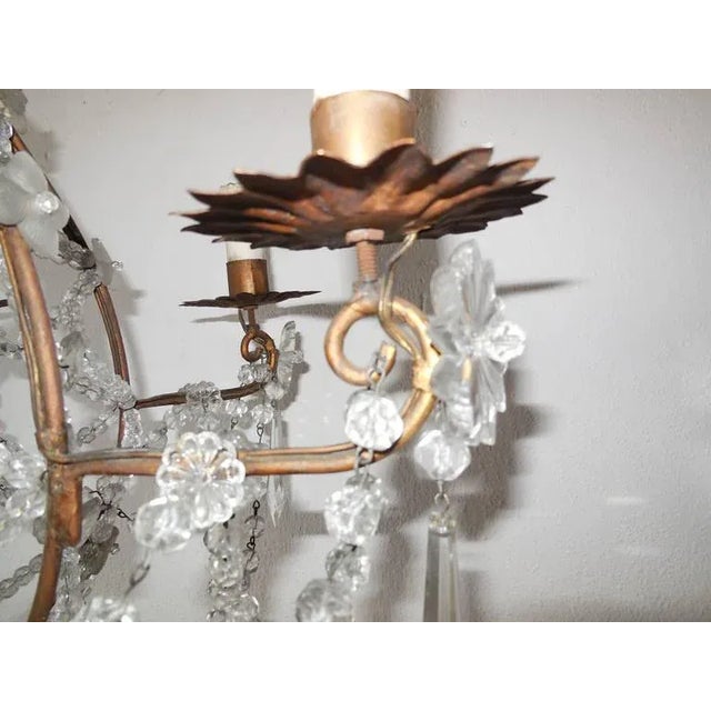 Transparent French Beaded Balloon Crystal Chandelier, Circa 1940 For Sale - Image 8 of 11