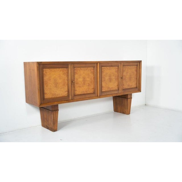 Mid-Century Art Deco Style Wooden Sideboard, Italy For Sale - Image 11 of 16
