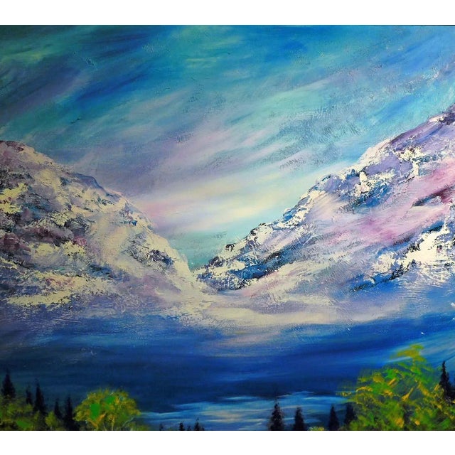 Impressionist William Craig Harris "Untitled" Original Oil Canvas Earl Biss Style Hand Signed For Sale - Image 3 of 11