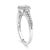 Haus of Brilliance .925 Sterling Silver 1/4 Cttw Princess-cut Diamond Composite Ring with Beaded Halo (H-I Color, SI1-SI2 Clarity) - Size 7 For Sale - Image 4 of 6