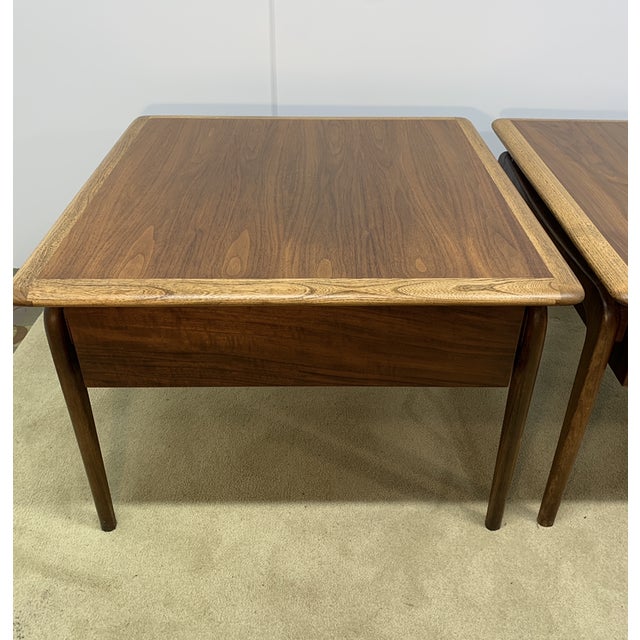 Wood 1960s Pair of Lane Perception End Tables With Single Drawer For Sale - Image 7 of 13