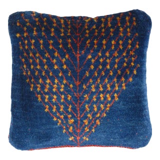 Pasargad DC Fine Hand Knotted Persian Gabbeh Pillow For Sale