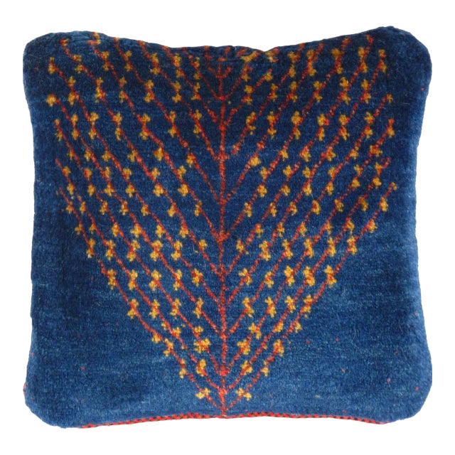 Pasargad DC Fine Hand Knotted Persian Gabbeh Pillow For Sale