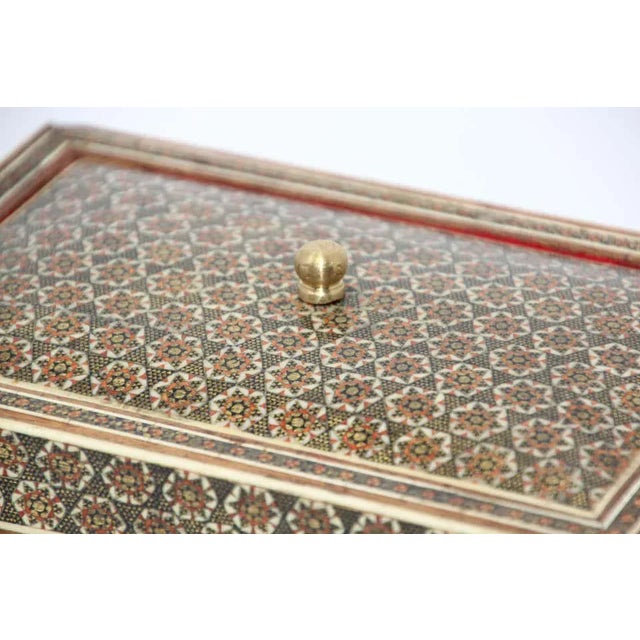 Moorish Decorative Sadeli Micro Mosaic Inlaid Jewelry Box For Sale In Palm Springs - Image 6 of 11