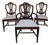 1950s Bassett Style Antique Mahogany Shield Back Dining Room Chairs Set of 4 For Sale