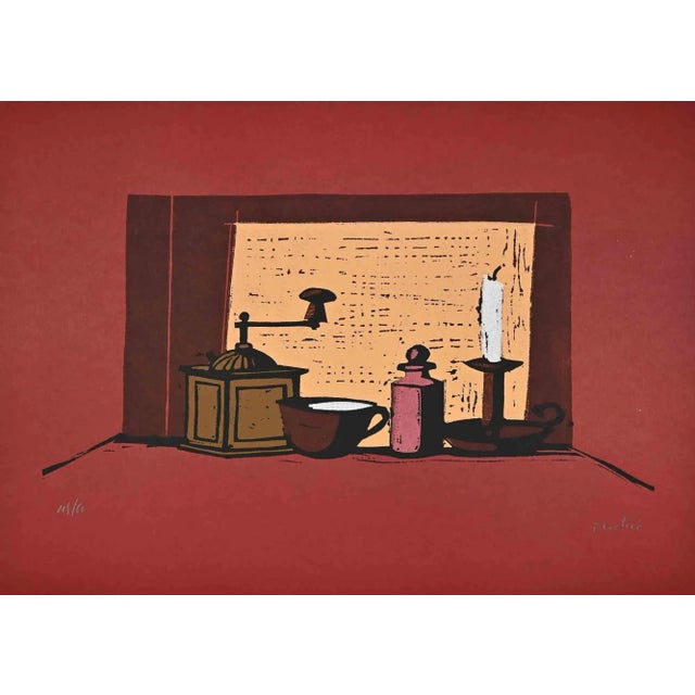 Enotrio Pugliese, Still Life, Etching, 1970s For Sale - Image 4 of 4