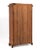 Late 19th Century Scandinavian Single Door Pine Wardrobe Pagoda Crown Bun Feet Two Keys Original Condition 1880s For Sale - Image 5 of 15