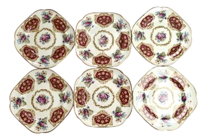 Vintage Porcelain Dessert Plates from James Kent Ltd, England, 1930s, Set of 6
