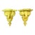 1970s Carved Wood Yellow Lacquer Elephant Wall brackets.A Pair For Sale