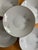 Contemporary 1950s Set of Eight (8) Hutschenreuther Caribe Soup Bowls 7.75 Inch White Blue Gray Platinum Rim Minimalist Porcelain For Sale - Image 3 of 7