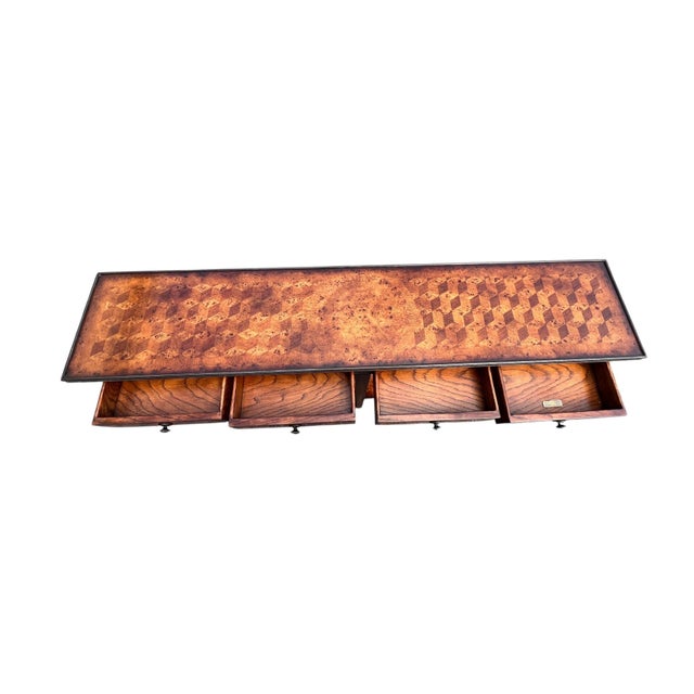 Late 20th Century Late 20th Century Theodore Alexander Parquetry Console / Sofa Table For Sale - Image 5 of 16