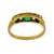 1900-1909 Victorian Emerald Diamond 18k Yellow Gold Five Stone Ring, Size 8.5 For Sale In Los Angeles - Image 6 of 6