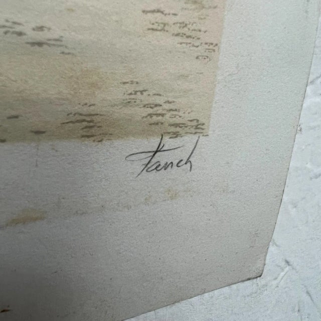 Vintage Francois Ledan Folk Art Ocean Landscape Lithograph by Fanch For Sale - Image 11 of 13