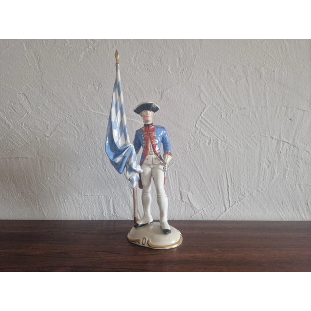 1930s Porcelain Bavarian Ensign Figure by Hanns Goebl for Nymphenburg, 1930s For Sale - Image 5 of 10