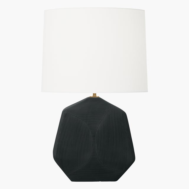 Hable by Visual Comfort Studio Hable Tallulah Table Lamp in Rough Black Ceramic For Sale - Image 9 of 9