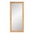 Wood Flora 32 in. W x 69.5 in. H Rectangular Scalloped Rattan Floor Mirror, Natural Rattan For Sale - Image 7 of 7