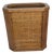 Vintage Oak and Woven Sisal Octagonal Wastebasket/Trashcan For Sale