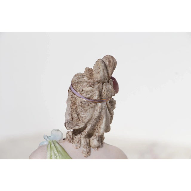 1900s Art Nouveau Small Woman Bust, Bisque Porcelain, Germany For Sale - Image 10 of 13