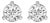 14K White Gold 1/4 Cttw 3-Prong Martini Set Brilliant Round-Cut Solitaire Lab Grown Diamond Screwback Stud Earrings, A Pair For Sale