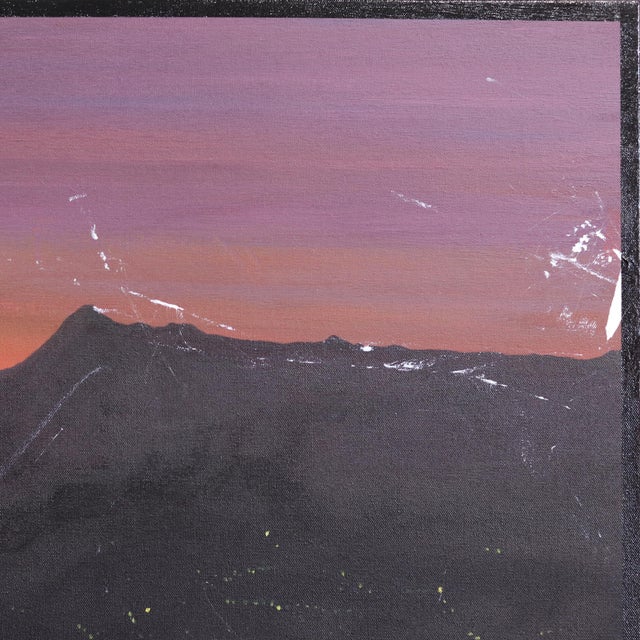 Abstract Hollywood Freeway Sunset Aerial - Abstract Colorful Landscape Painting on Canvas Original Artwork by Pete Kasprzak For Sale - Image 3 of 8