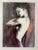 1980s Nude Woman Silhouette Original Painting, Matted and Framed - Set of 2 For Sale In Miami - Image 6 of 12