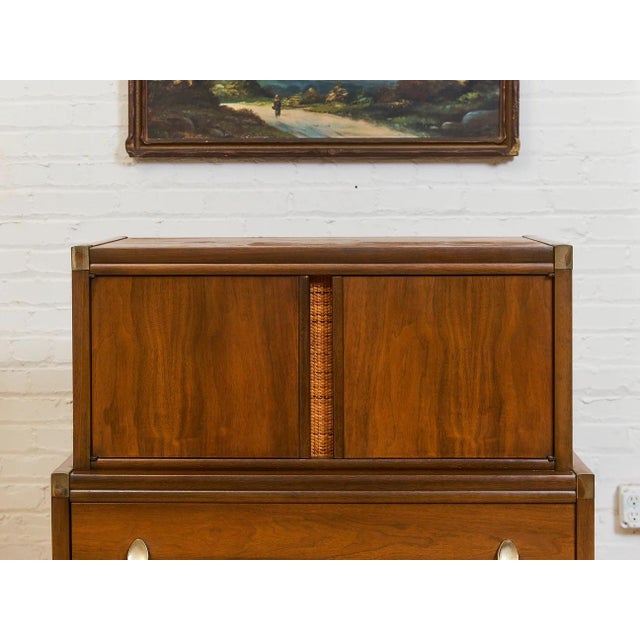 Burnt Umber Mid 20th Century Modern by Morris Highboy Dresser For Sale - Image 8 of 12